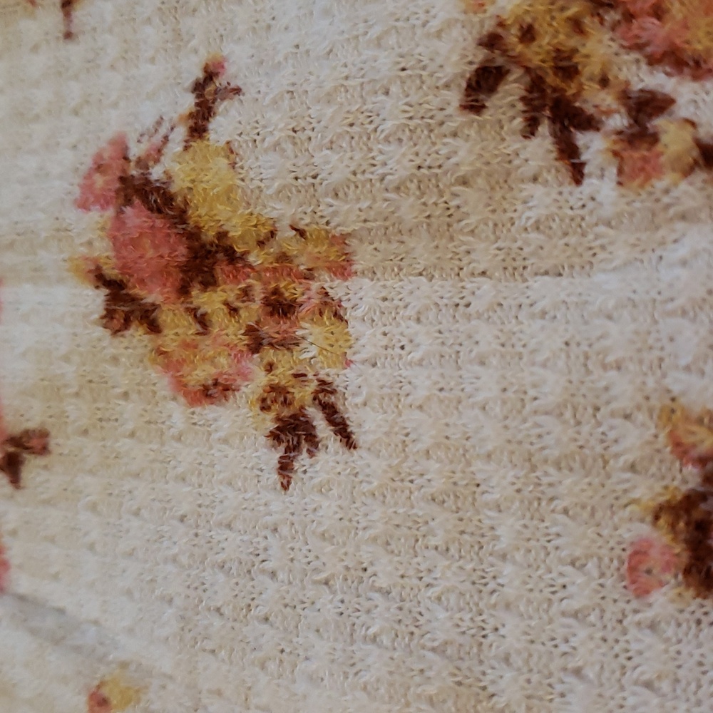 Free People Floral Waffle Knit Top - Picture 6 of 6